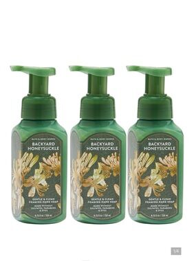 Bath & Body Works Backyard Honeysuckle Gentle & Clean Foaming Hand Soap x 3
